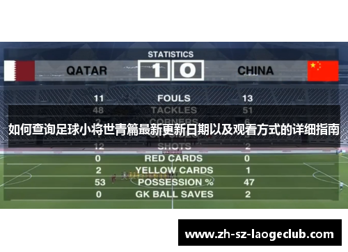 如何查询足球小将世青篇最新更新日期以及观看方式的详细指南